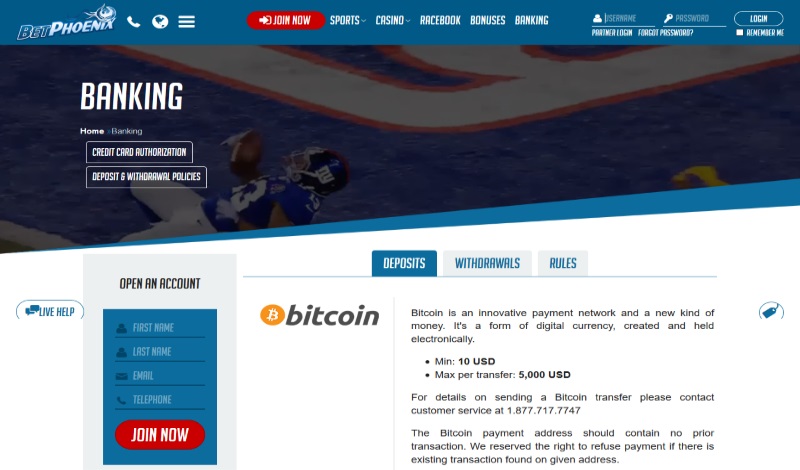 BetPhoenix.ag has a New Online Cashier