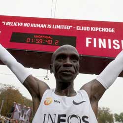 Eliud Kipchoge is the First Athlete to Finish Marathon Under 2 Hours