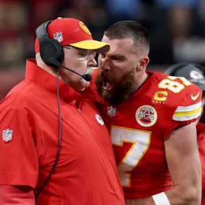 Super Bowl LVIII Game Highlights - Travis Kelce Scuffles with Andy Reid 